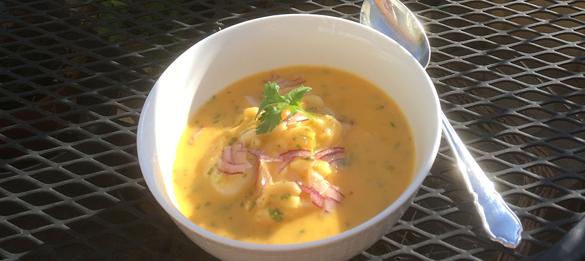 Ceviche med Mango Leche de tigre