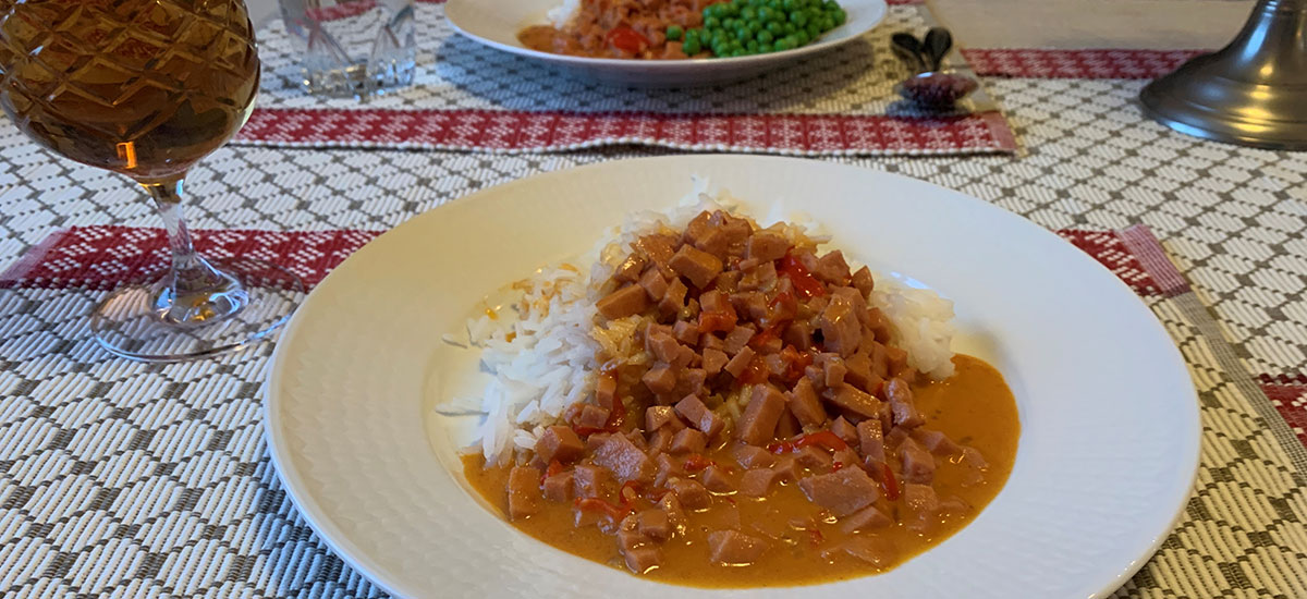 Korvstroganoff med paprikasmak