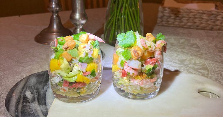 Räkcocktail modern cevichestil