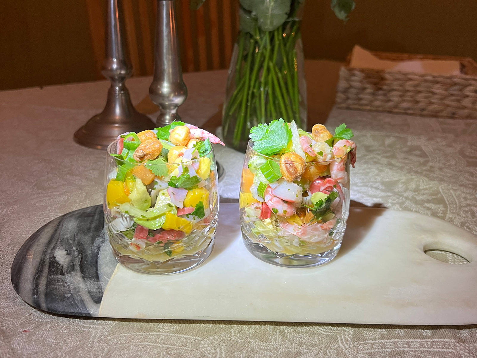 Räkcocktail modern cevichestil